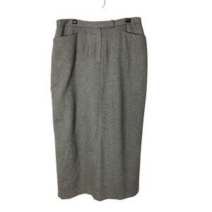 Ralph Lauren Skirt Women's Size 12 Gray Herringbone Maxi